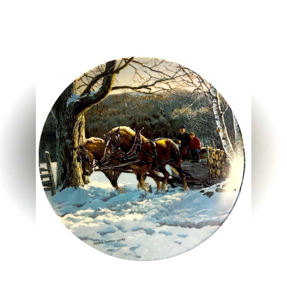 Vintage Bradford Exchange “Winters Work” Plate
